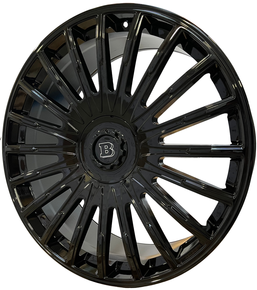 24" Inch Flowformed Rims Fit Gloss Black Mercedes G Wagon G550 G65 G63 G55 G500 Brabus "PLATINUM"  Style Wheels