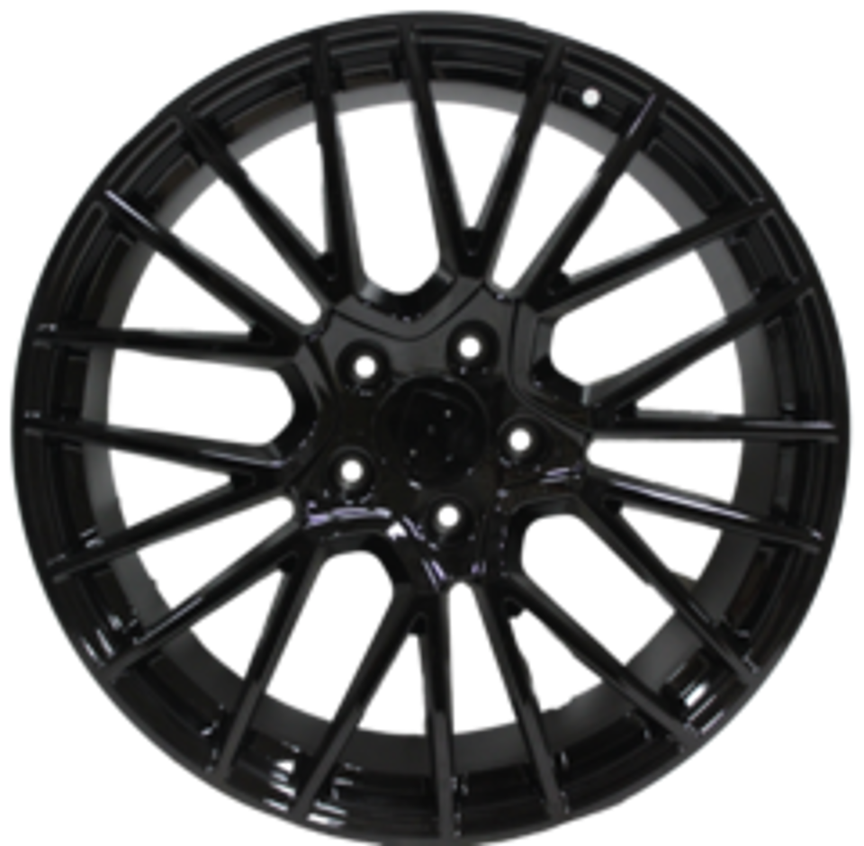 20 Inch Rims Fits Porsche Cayenne Turbo S GTS Base Gloss Black Spyder Mesh Wheels