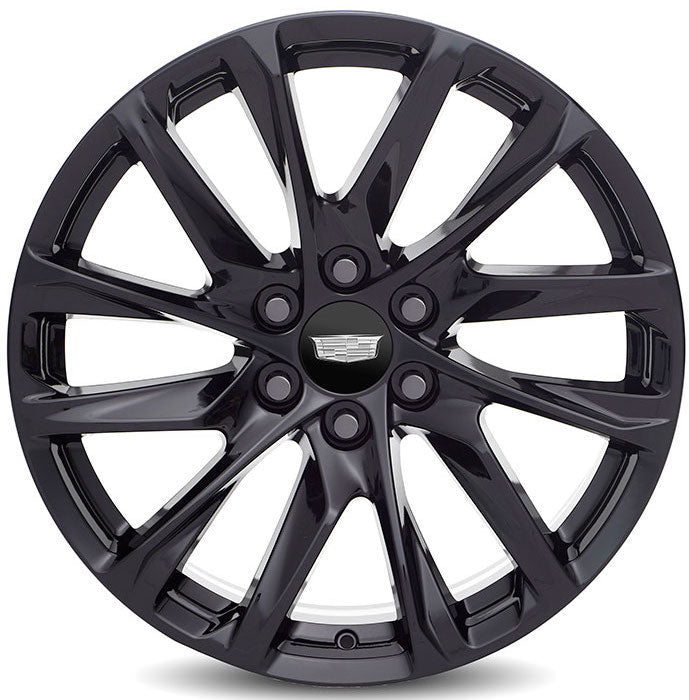 24 INCH RIMS ESCALADE SUV & ESV PLATINUM BLACK SIERRA TAHOE YUKON BLACK WHEELS