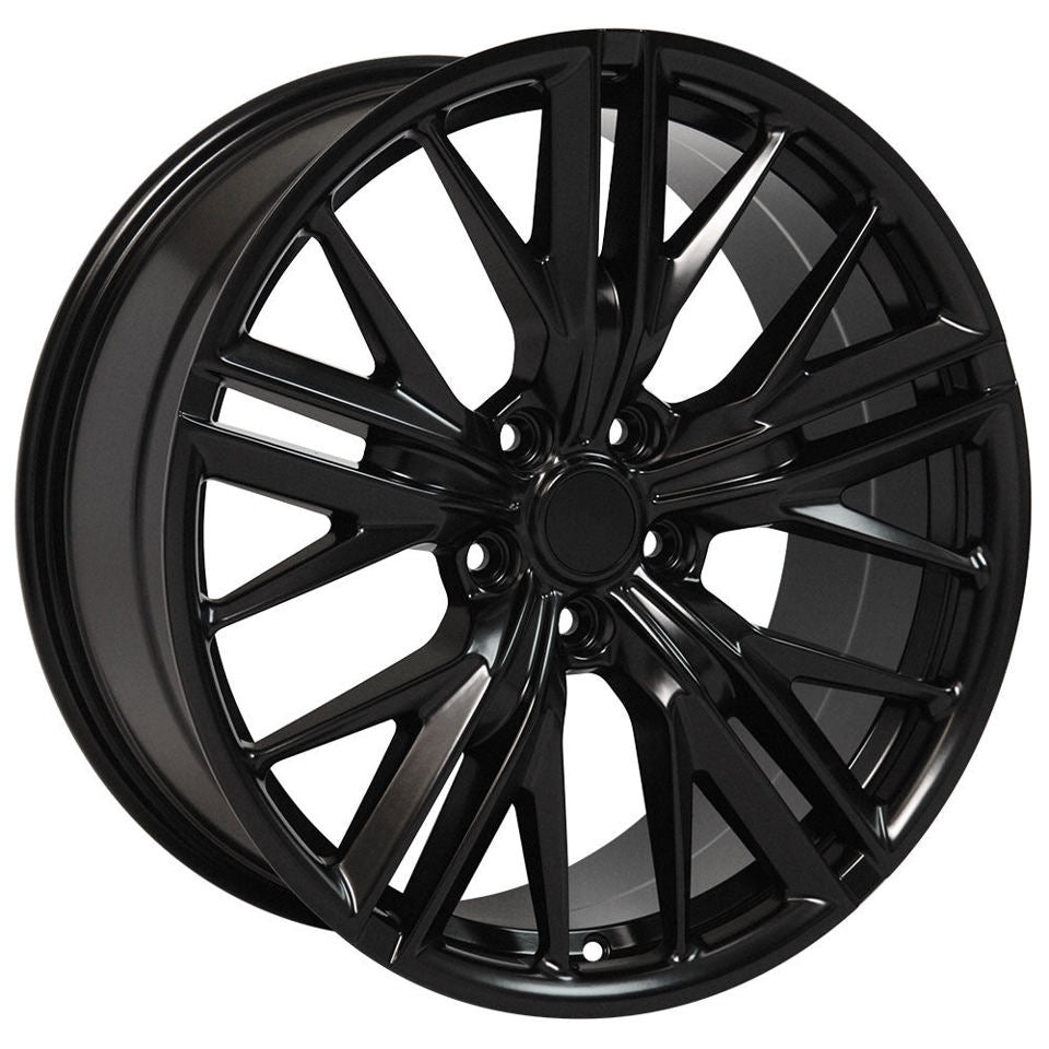 20" INCH CHEVY CAMARO ZL1 SS RS Z28 LT STAGGERED GLOSS BLACK WHEELS