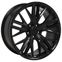 20" INCH CHEVY CAMARO ZL1 SS RS Z28 LT STAGGERED GLOSS BLACK WHEELS