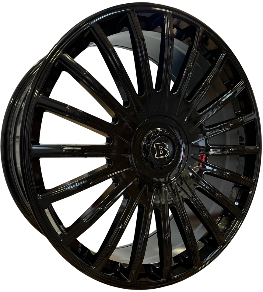 24" Inch Flowformed Rims Fit Gloss Black Mercedes G Wagon G550 G65 G63 G55 G500 Brabus "PLATINUM"  Style Wheels