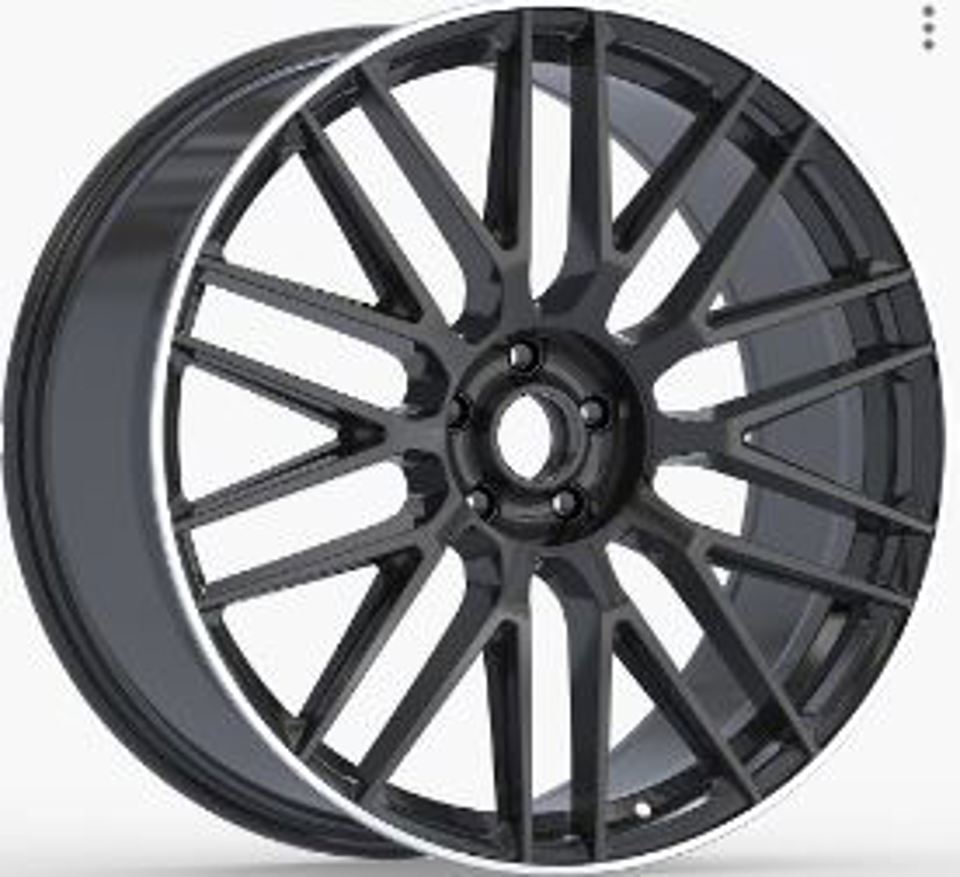 22 Inch Mercedes GLE ML GL GLS Staggered Rims Machined Black Mercedes Wheels