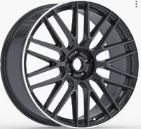 22 Inch Mercedes GLE ML GL GLS Staggered Rims Machined Black Mercedes Wheels