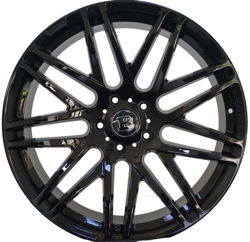 22" Inch Mercedes G Wagon G550 Rims G Class G65 G63 G55 G500 Brabus Style Gloss Black Wheels