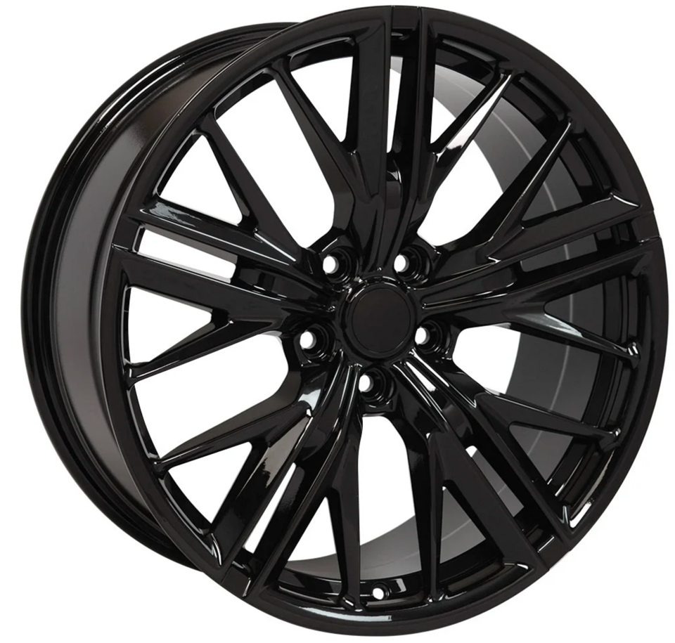 20" INCH CHEVY CAMARO ZL1 SS RS Z28 LT STAGGERED GLOSS BLACK WHEELS