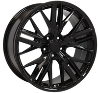 20" INCH CHEVY CAMARO ZL1 SS RS Z28 LT STAGGERED GLOSS BLACK WHEELS