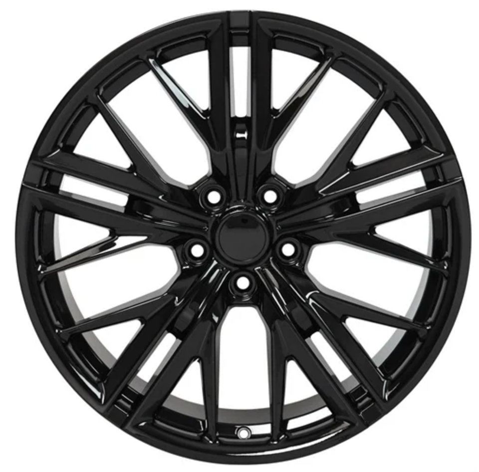 20" INCH CHEVY CAMARO ZL1 SS RS Z28 LT STAGGERED GLOSS BLACK WHEELS