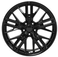 20" INCH CHEVY CAMARO ZL1 SS RS Z28 LT STAGGERED GLOSS BLACK WHEELS
