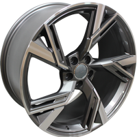 20 Inch Audi RS Style Rims Gunmetal Machined Wheels