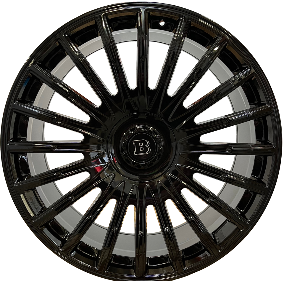 24" Inch Flowformed Rims Fit Gloss Black Mercedes G Wagon G550 G65 G63 G55 G500 Brabus "PLATINUM"  Style Wheels