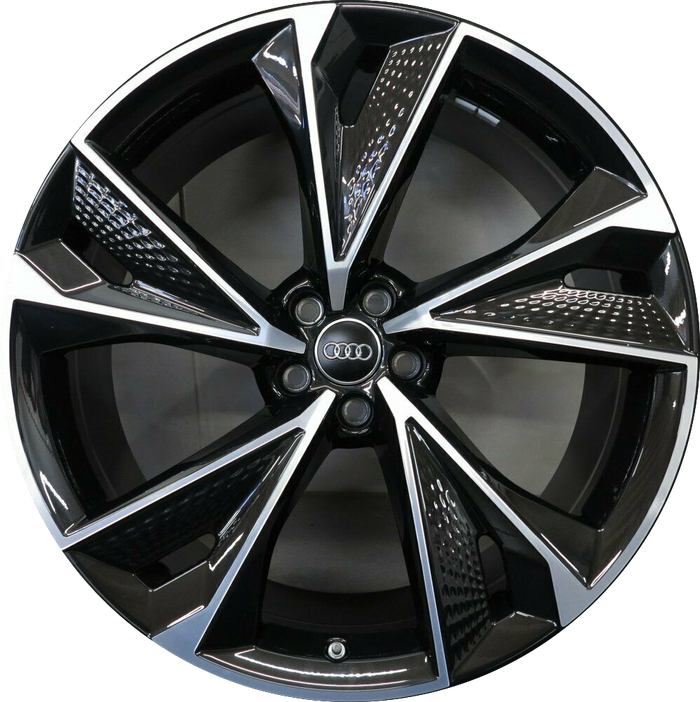 22 Inch Audi Rims A4 A5 A6 A7 A8 S4 S5 S6 S7 S8 RS5 RS6 RS7 Black Machined Wheels