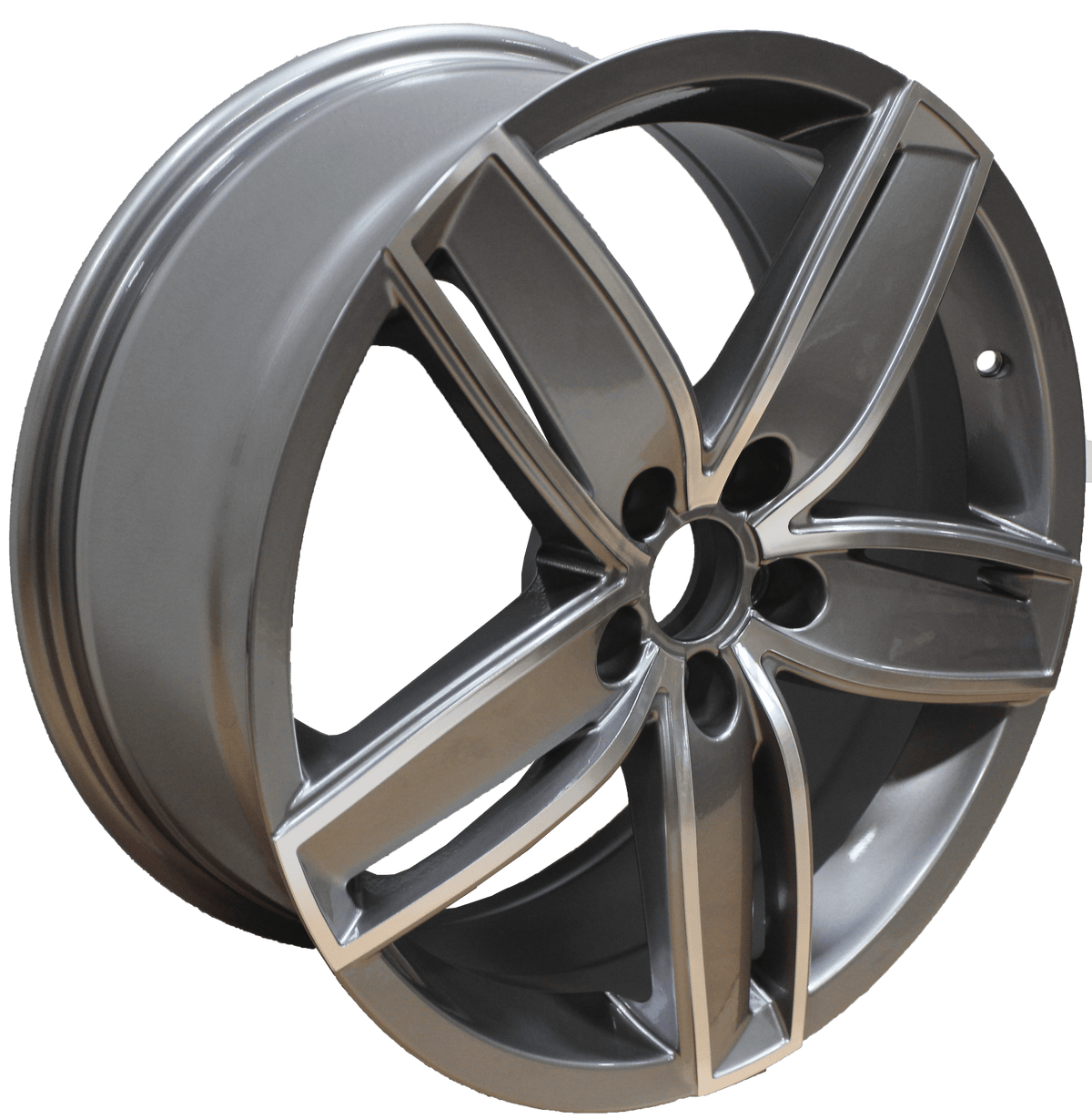 18 Inch Audi Rims RS3 Style Fit A3 A4 A5 A6 S3 S4 S5 S6 Q3 Q5 Gunmetal Machined Wheels