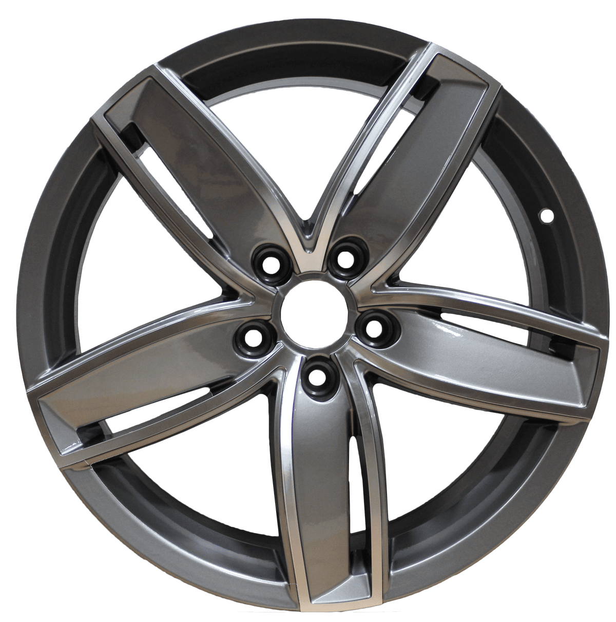 18 Inch Audi Rims RS3 Style Fit A3 A4 A5 A6 S3 S4 S5 S6 Q3 Q5 Gunmetal Machined Wheels