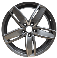 18 Inch Audi Rims RS3 Style Fit A3 A4 A5 A6 S3 S4 S5 S6 Q3 Q5 Gunmetal Machined Wheels