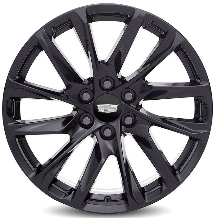 22 INCH RIMS ESCALADE SUV & ESV PLATINUM BLACK SIERRA TAHOE YUKON BLACK WHEELS