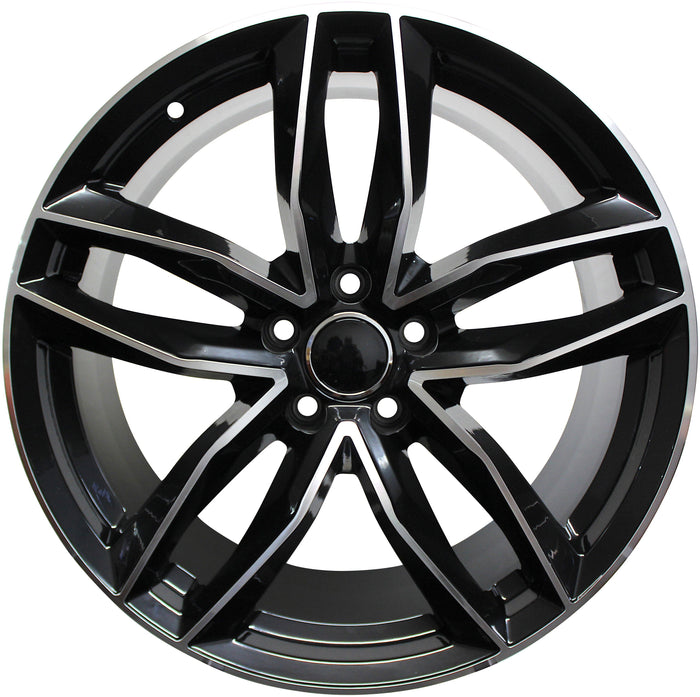 17" inch Audi black machined face wheels Front