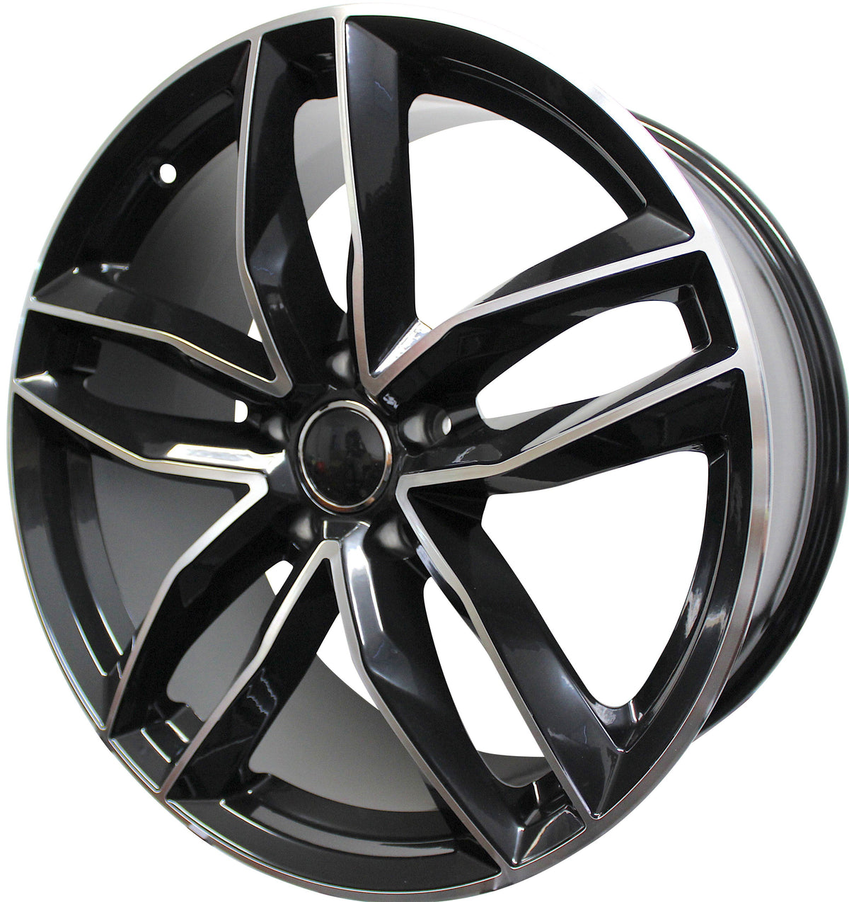 19 Inch Audi Rims A4 A5 A6 A7 A8 S4 S5 S6 S7 S8 RS5 RS6 RS7 Black Machined Wheels