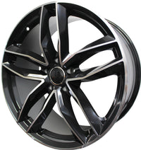 19 Inch Audi Rims A4 A5 A6 A7 A8 S4 S5 S6 S7 S8 RS5 RS6 RS7 Black Machined Wheels