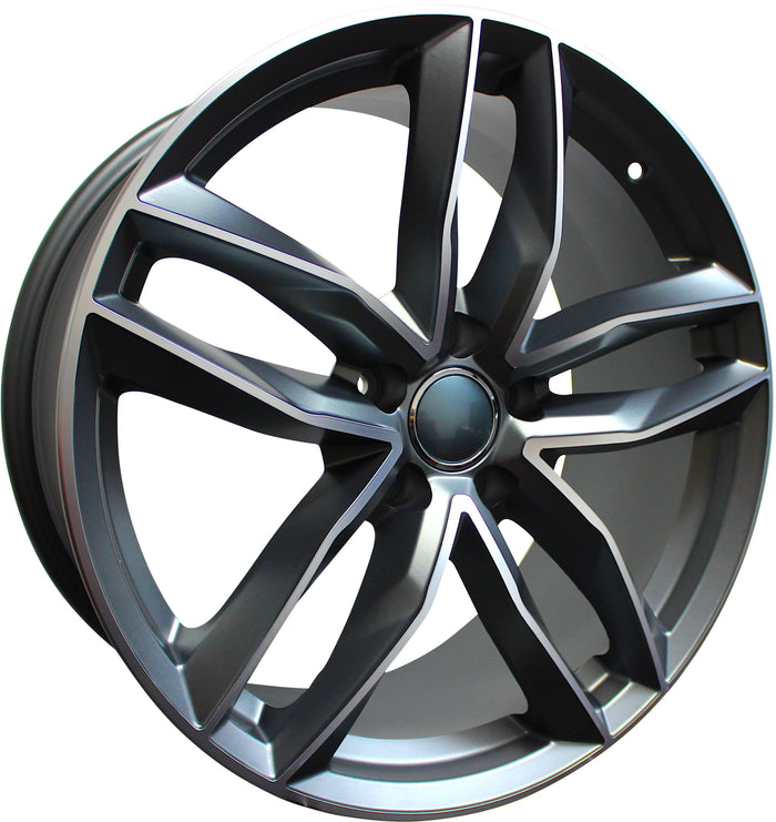 19 Inch Audi Rims A4 A5 A6 A7 A8 S4 S5 S6 S7 S8 RS5 RS6 RS7 Gunmetal Machined Wheels