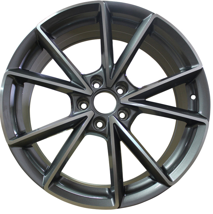 19 Inch Audi Rims A4 A5 A6 A7 A8 S4 S5 S6 S7 S8 RS5 RS6 RS7 Gunmetal Machined Wheels