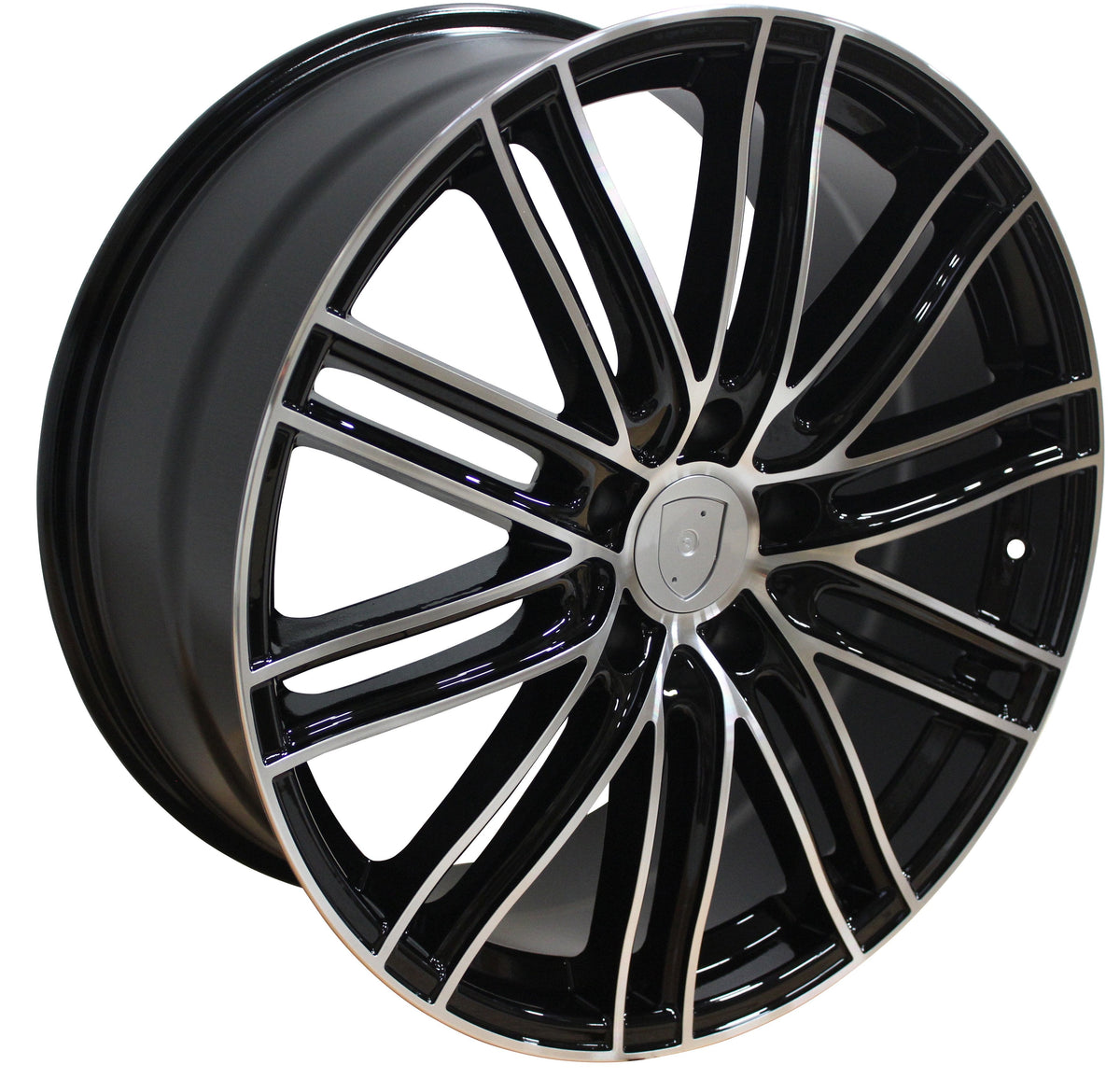 22 Inch Rims Fit Porsche Cayenne Panamera Turbo S GTS Base Machined Black  Wheels