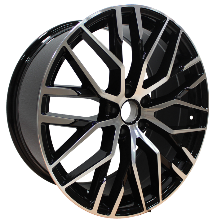 19 Inch Rims Audi S Line R8 Style A4 S4 A5 S5 A6 S6 A7 S7 Q3 Q5 SQ5 Mesh Machined Black Wheels