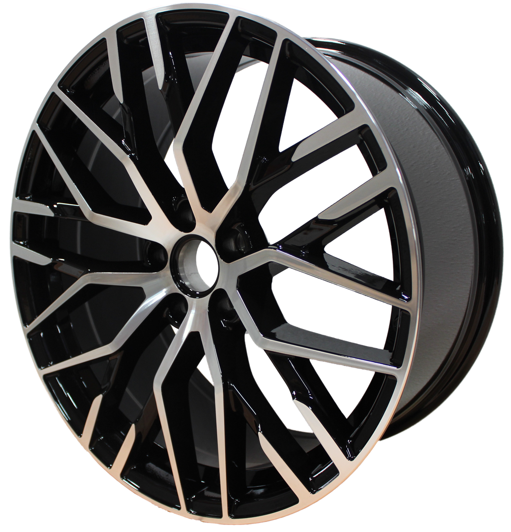 19" 8.5 MATTE BLACK A1 MESH CONCAVE STYLE WHEELS RIMS 5X114.3