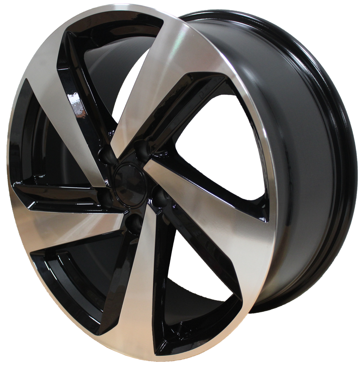 18 Inch Audi Rims RS3 Style Fit A3 A4 A5 A6 S3 S4 S5 S6 Q3 Q5 Machined Black Wheels