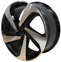 18 Inch Audi Rims RS3 Style Fit A3 A4 A5 A6 S3 S4 S5 S6 Q3 Q5 Machined Black Wheels