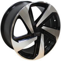 18 Inch Audi Rims RS3 Style Fit A3 A4 A5 A6 S3 S4 S5 S6 Q3 Q5 Machined Black Wheels