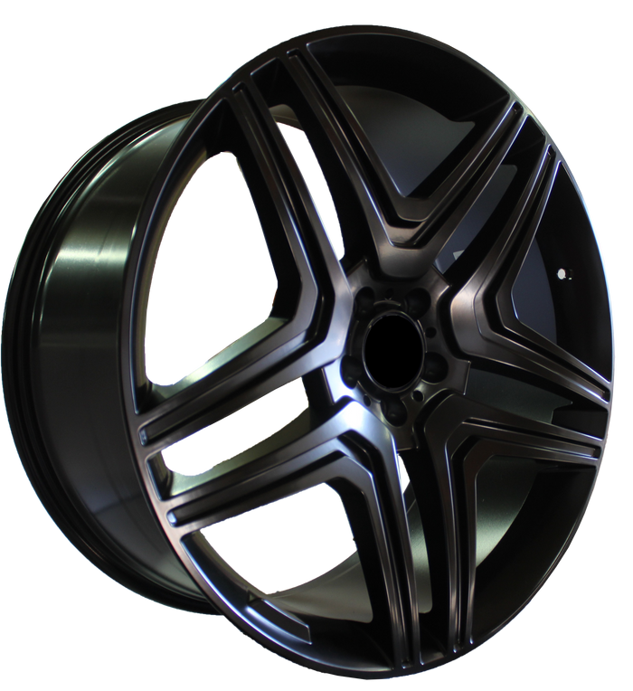 22 Inch Mercedes ML GL GLE GLS GLE Coupe ML63 ML550 ML500 ML400 GL63 GL550 GLE GLS Satin Black Wheels
