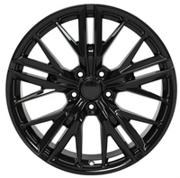 20" INCH CHEVY CAMARO ZL1 SS RS Z28 LT STAGGERED GLOSS BLACK WHEELS