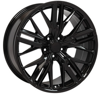 20" INCH CHEVY CAMARO ZL1 SS RS Z28 LT STAGGERED GLOSS BLACK WHEELS