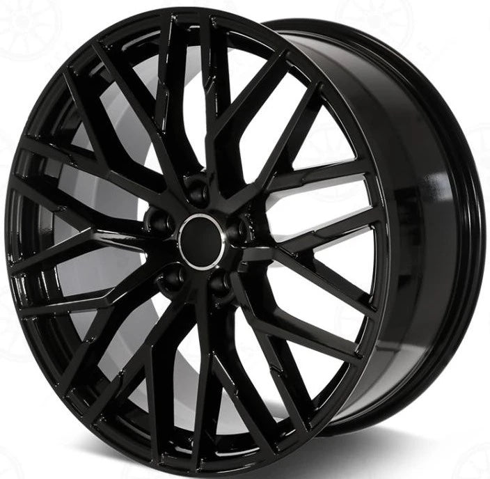 22 INCH RIMS fit AUDI S LINE R8 STYLE A8 A7 S8 S7 RS7 RS8 Q3 QS3 Q5 SQ5 Q7 SQ7 MESH GLOSS BLACK WHEELS