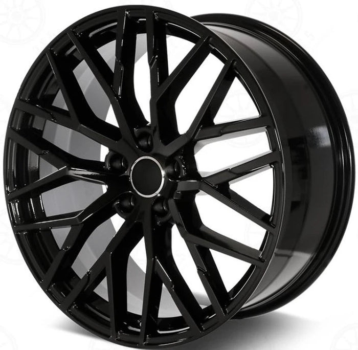 22 INCH RIMS fit AUDI S LINE R8 STYLE A8 A7 S8 S7 RS7 RS8 Q3 QS3 Q5 SQ5 Q7 SQ7 MESH GLOSS BLACK WHEELS