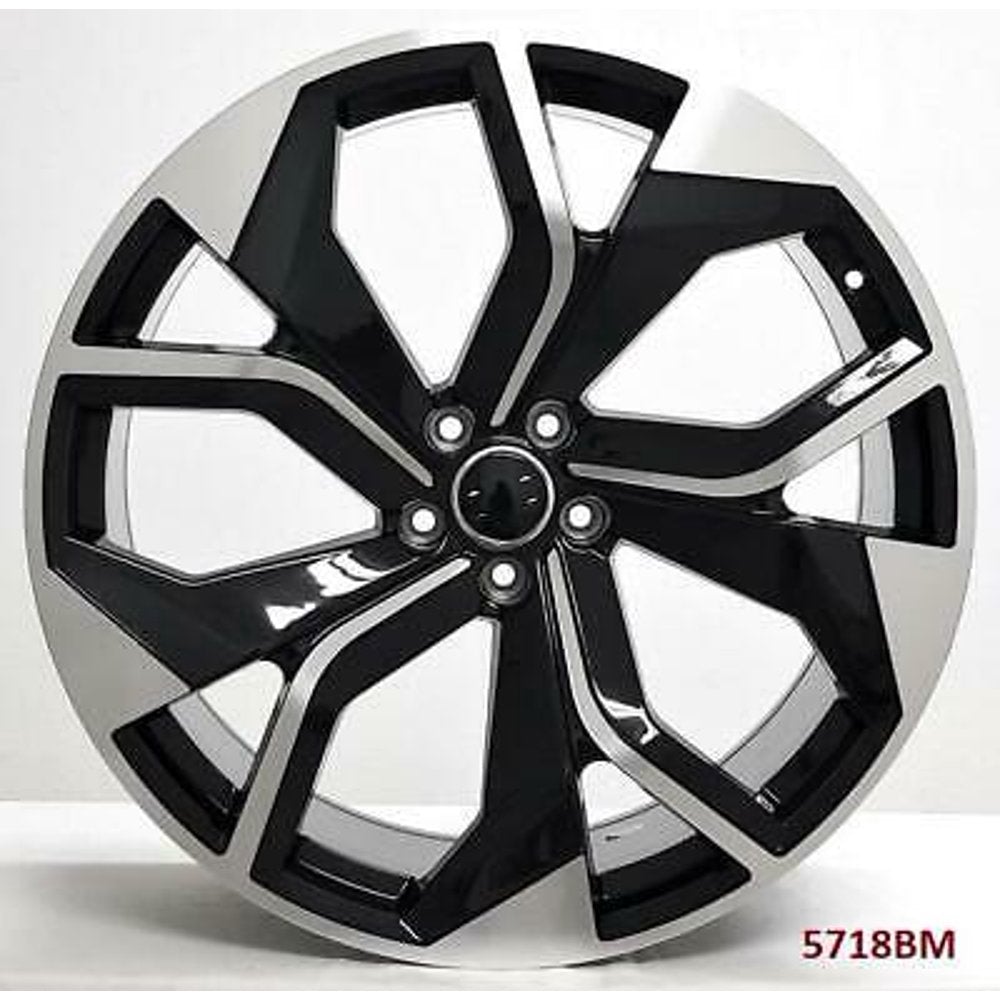 23 Inch Audi Rims A5 A6 A7 A8 S5 S6 S7 S8 RS5 RS6 RS7 Q5 Q7 SQ5 SQ7 Black Machined Face Wheels