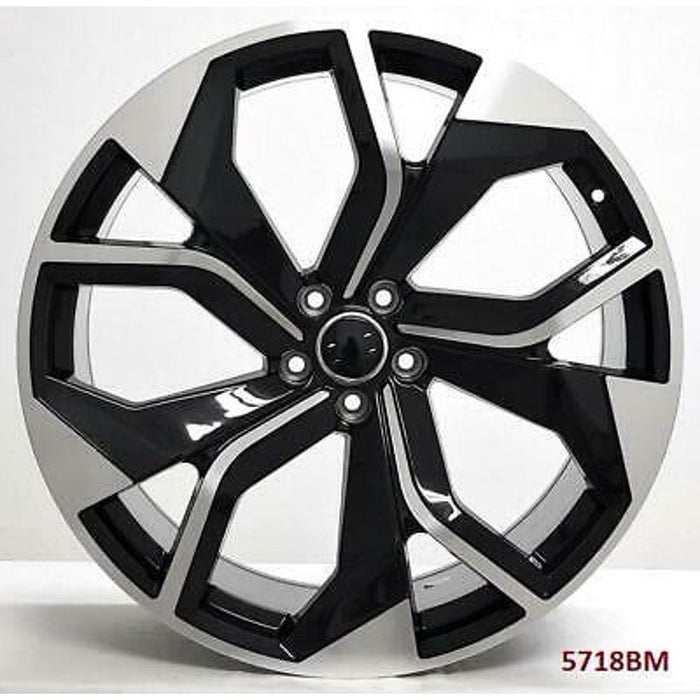 23 Inch Audi Rims A5 A6 A7 A8 S5 S6 S7 S8 RS5 RS6 RS7 Q5 Q7 SQ5 SQ7 Black Machined Face Wheels