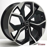 22 Inch Audi Rims A5 A6 A7 A8 S5 S6 S7 S8 RS5 RS6 RS7 Q5 Q7 SQ5 SQ7 Black Machined Face Wheels