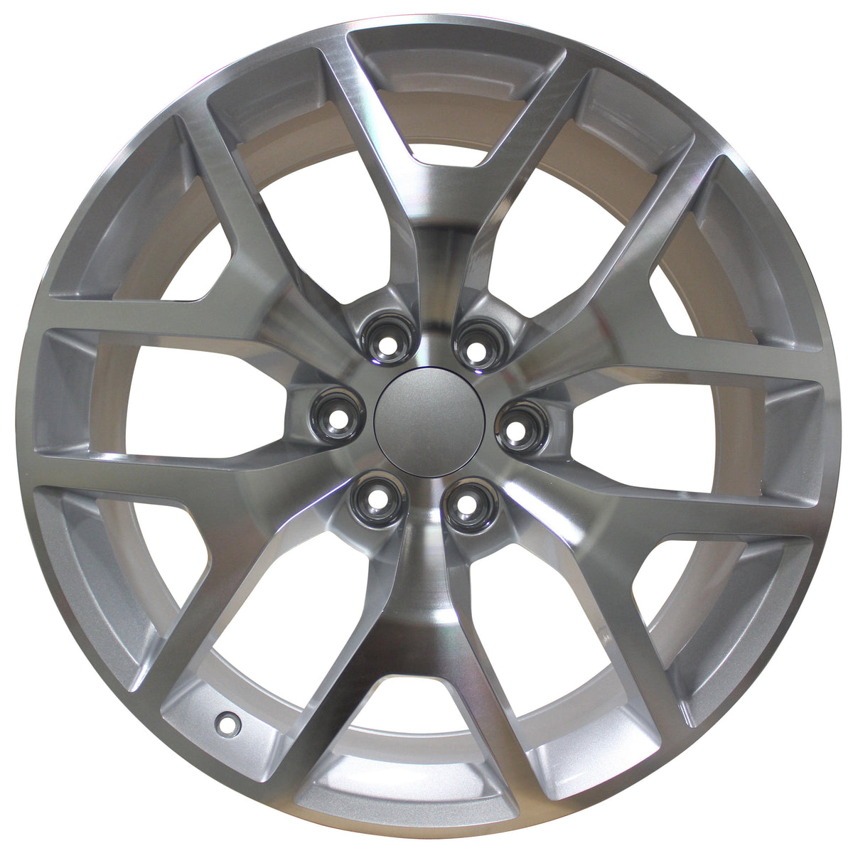 24 Inch GMC/Chevy Tahoe Sierra Denali Wheels Silverado Suburban Yukon 2018 Silver Machined Rims