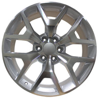 24 Inch GMC/Chevy Tahoe Sierra Denali Wheels Silverado Suburban Yukon 2018 Silver Machined Rims
