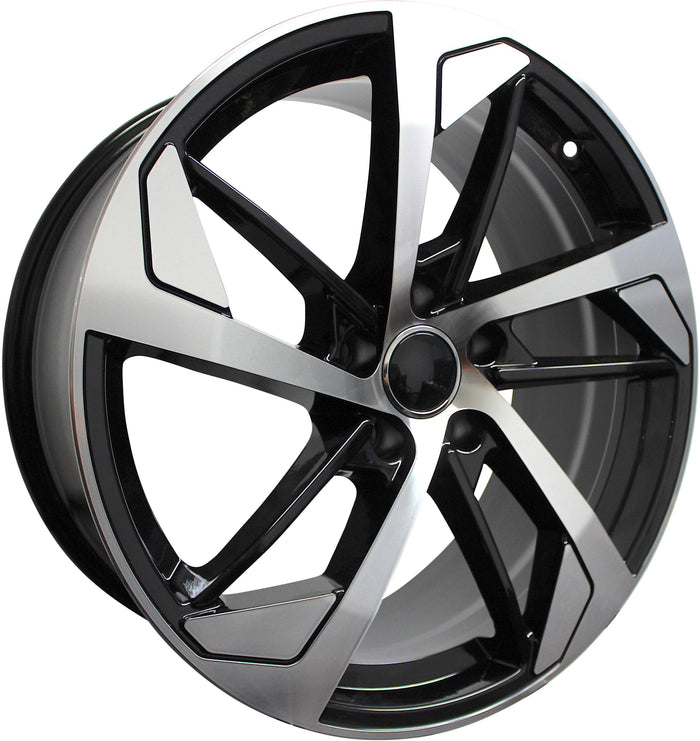 19 Inch Audi Rims A4 A5 A6 A7 A8 S4 S5 S6 S7 S8 RS5 RS6 RS7 Black Machined Wheels