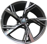 20 Inch Audi RS Style Rims Gunmetal Machined Wheels