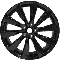 21x8.5/9 Staggered Tesla Model S Model X Model X Gloss Black Twist Spoke Style Wheels