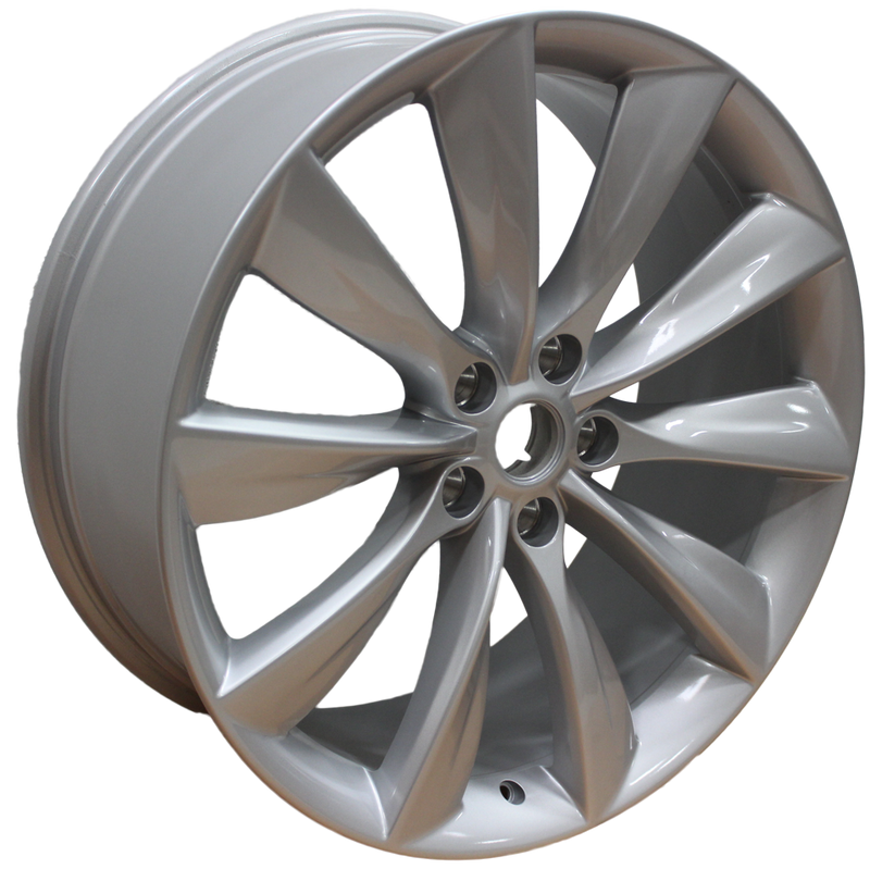 21X8.5 Rims Fit Tesla Model S Model Y Gloss Silver Wheels