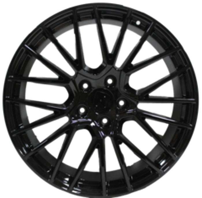 20 Inch Rims Fits Porsche Cayenne Turbo S GTS Base Gloss Black Spyder Mesh Wheels