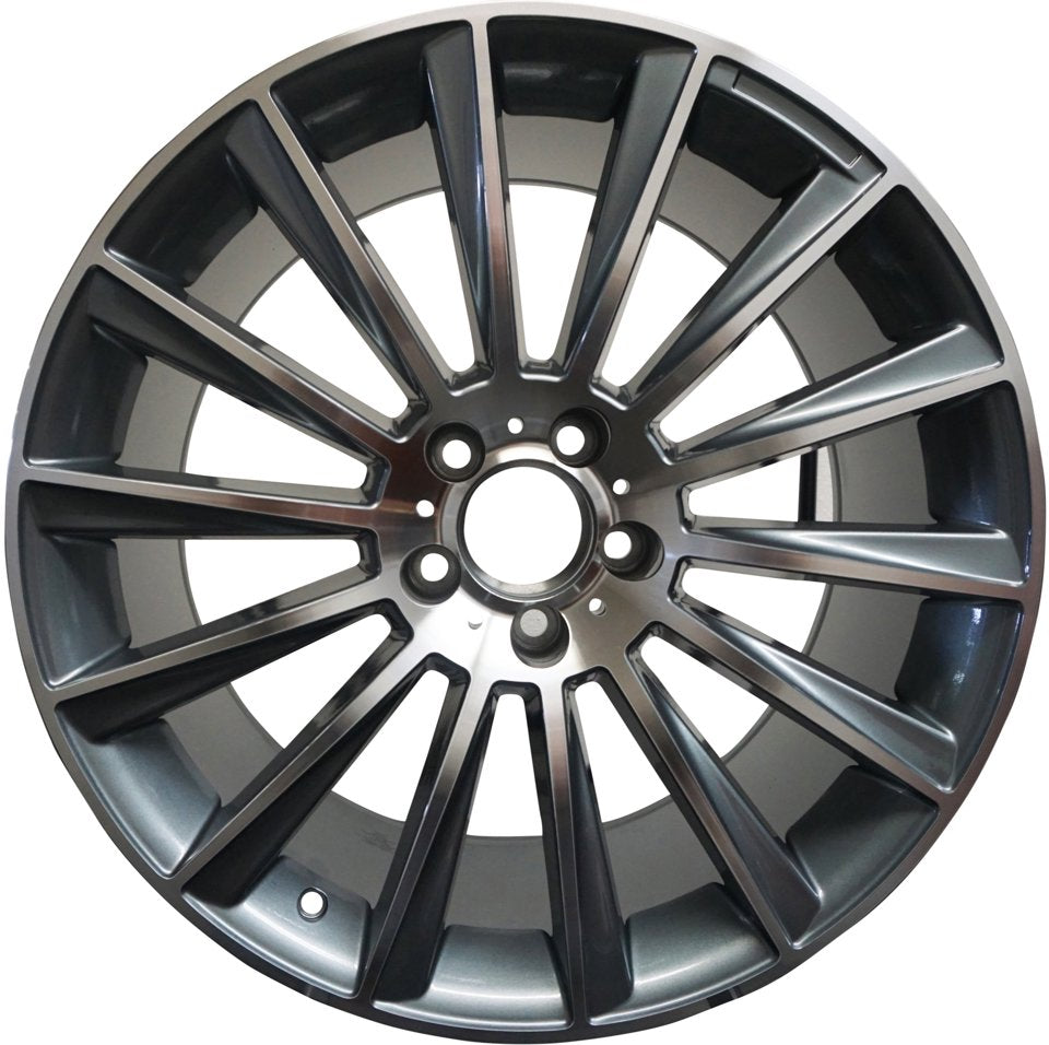 19" Inch Staggered Flow Form Maybach Style Black Machined Rims