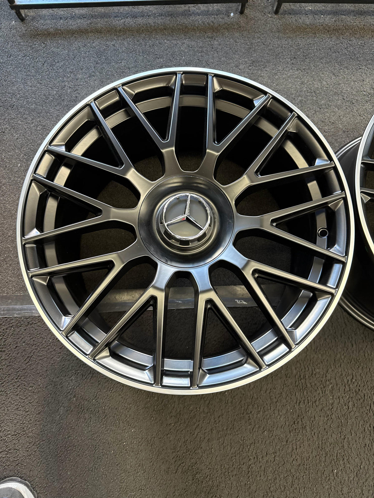 21 Inch Staggerd Rims Fit Mercedes GLE ML GL GLS Rims GLE53 GLE580 GLE500 GLE450 GLE350 GL63 GL550 GLE GLS Satin Black Machined Lip Wheels