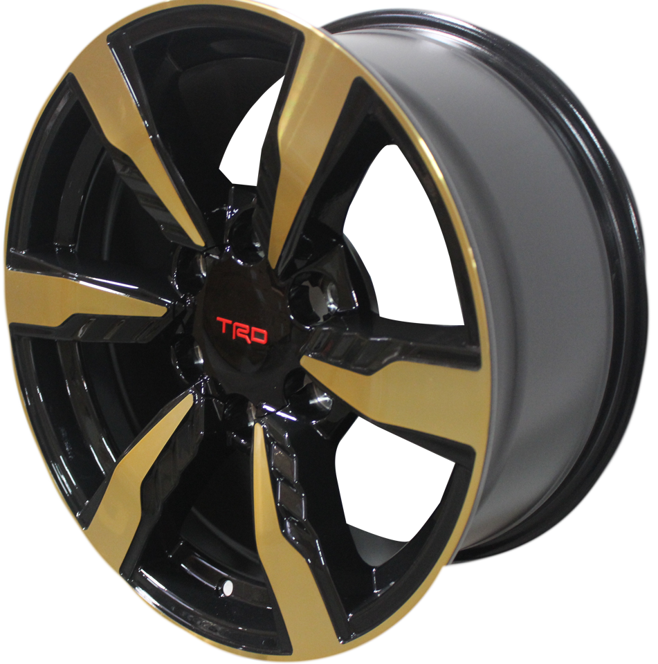 20” inch Toyota TRD 4Runner FJ Cruiser Tacoma Pre Runner TRD Rims in a Rare Gold finish with Black inlays