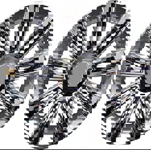 24 INCH RIMS ESCALADE SUV & ESV PLATINUM SIERRA TAHOE YUKON WHEELS SILVER WITH CHROME INSERTS